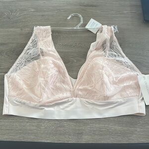 On gossamer Built Up Bralette Sleek & Lace Mauve Chalk Size Large